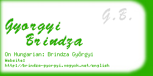 gyorgyi brindza business card